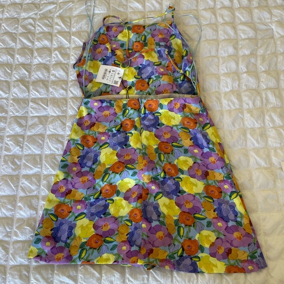 Zara Floral Multicolor Sleeveless mini dress - Picture 3 of 7